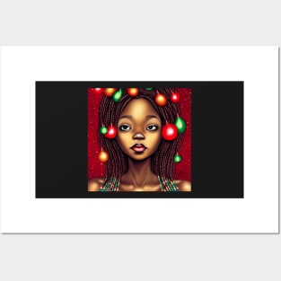 Black Girl Christmas Art Posters and Art